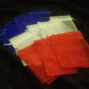 30  4x6" RAINBOW Colors Organza Drawstring…